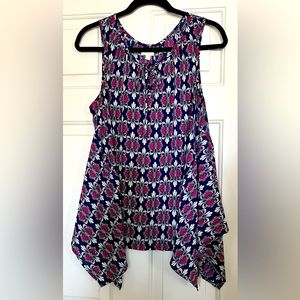 Women’s Charming Charlie Sleeveless Boho Tunic, Size M, EUC